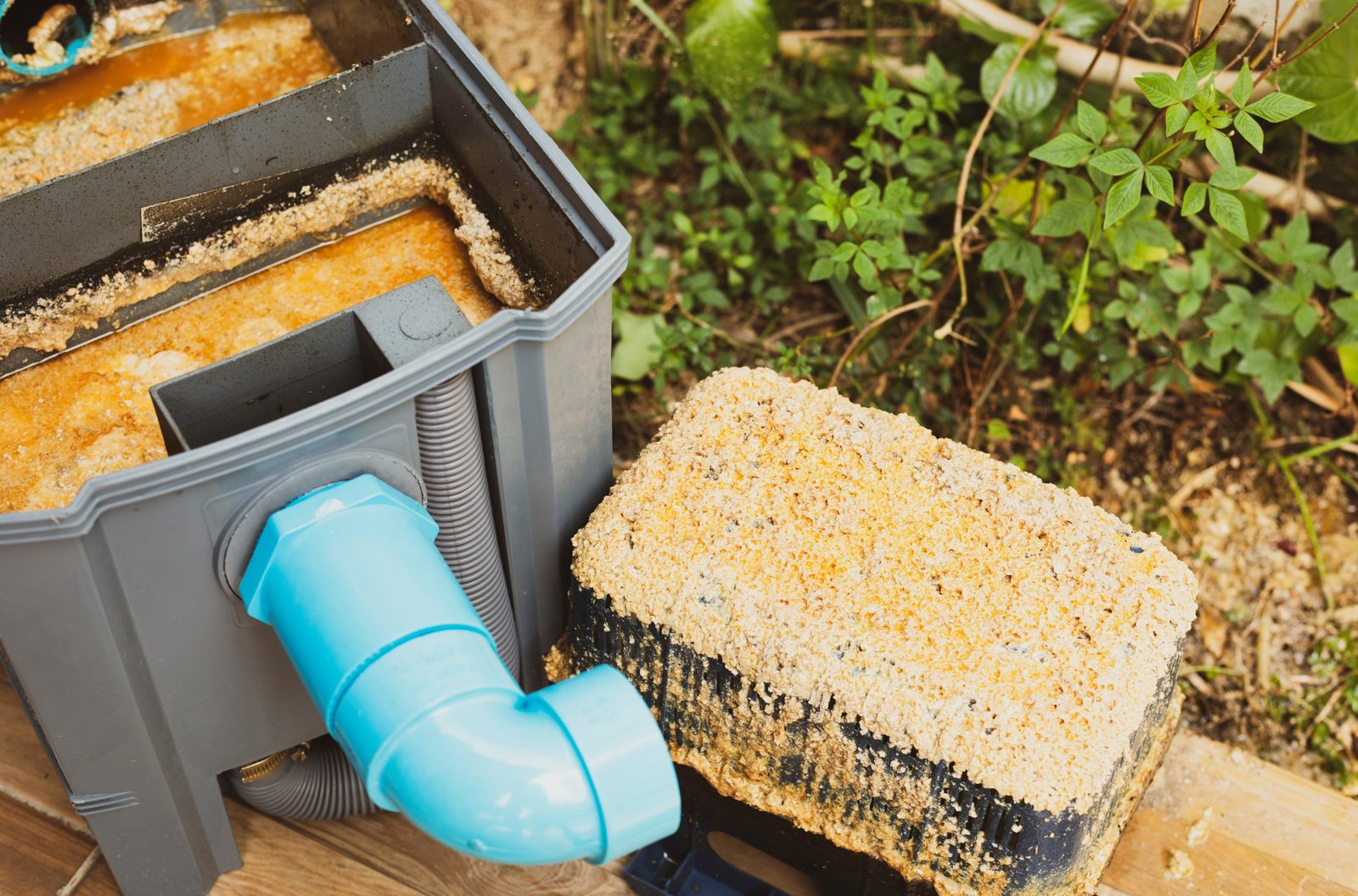 Técnico realizando limpeza de esgoto